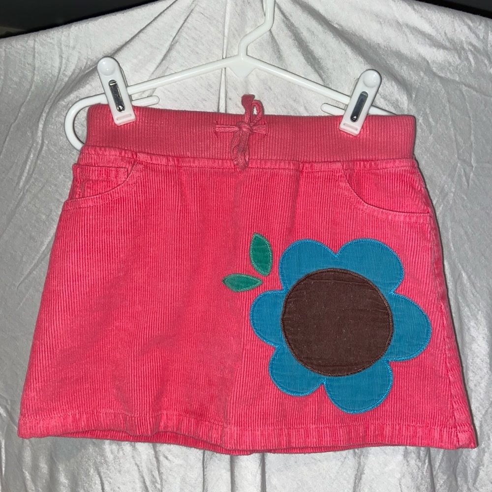 Mini Boden Girls Skirt - Size 5-6 Pink Corduroy